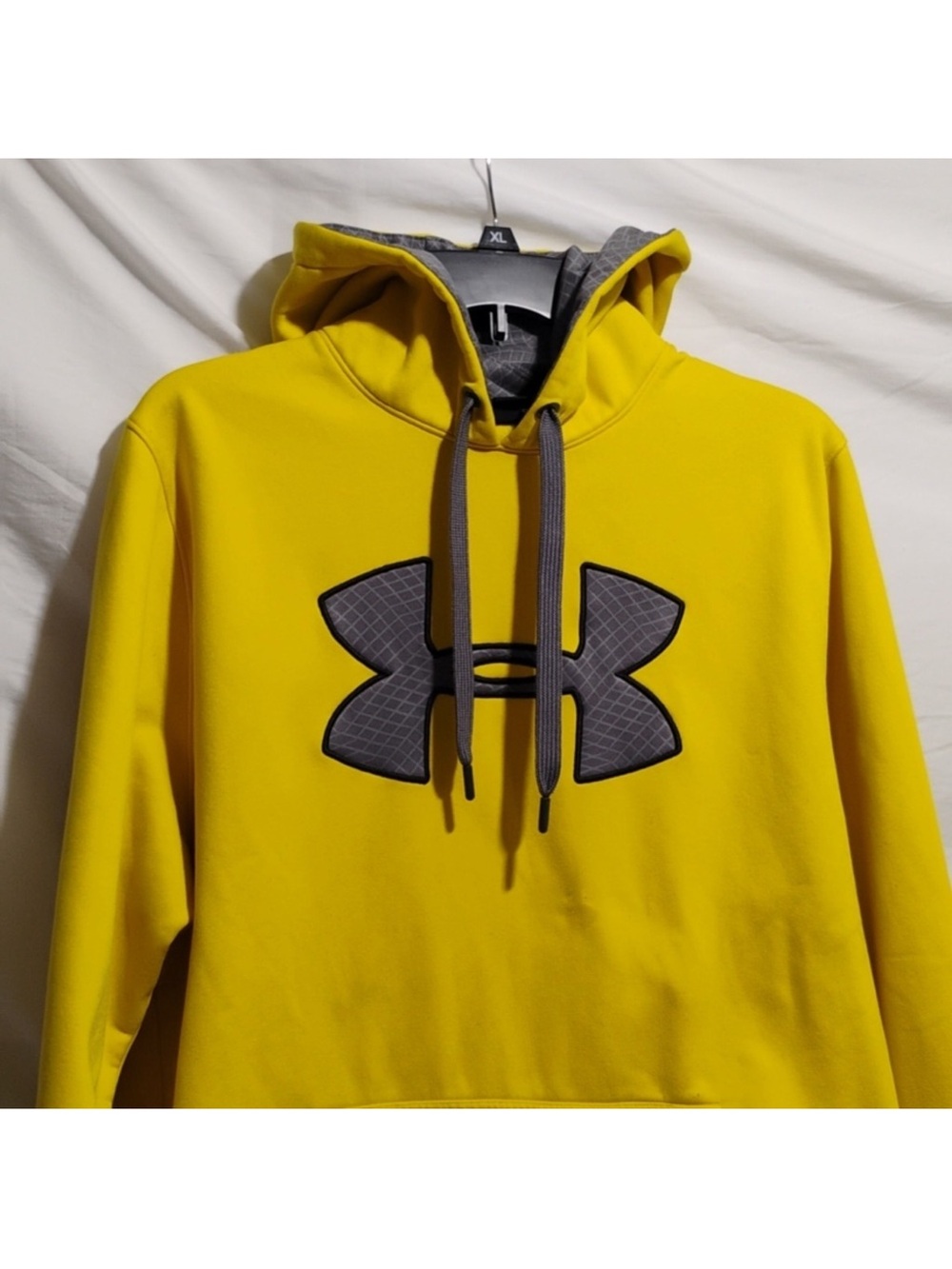 Men’s Under Armour Yellow Hoodie with Gray Logo 2X